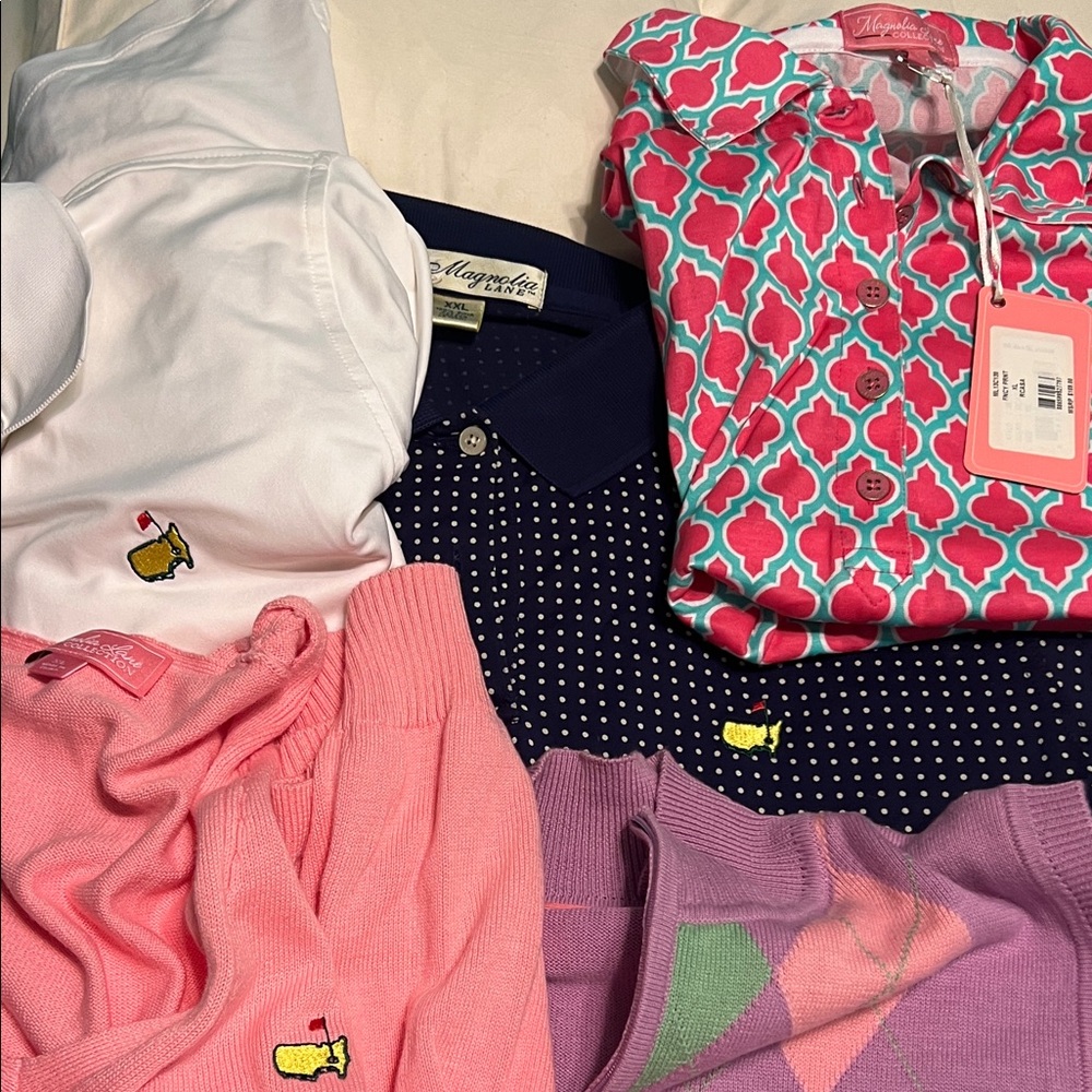 Masters Multi-Color Women's Tops Bundle - White, Pink, Navy, Purple